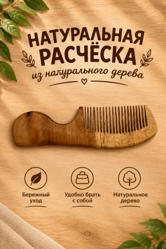 11) расческа из дерево    | ПОДАРИ.com