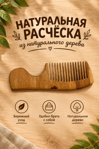 2) расческа из дерево    | ПОДАРИ.com